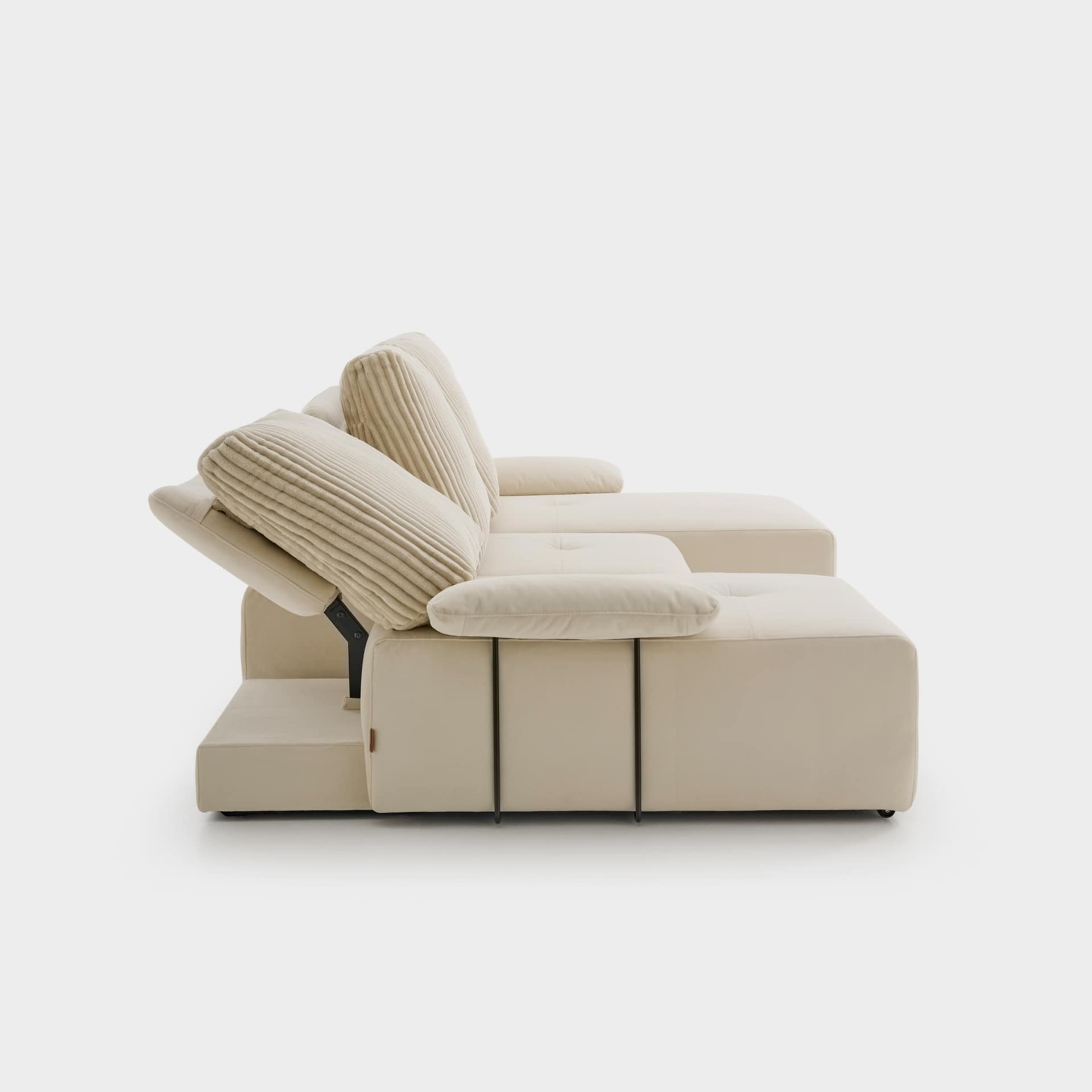 ACOMODEL canapea extensibilă cu colțar Van Gogh | textil | Bej | 281x104x159 cm