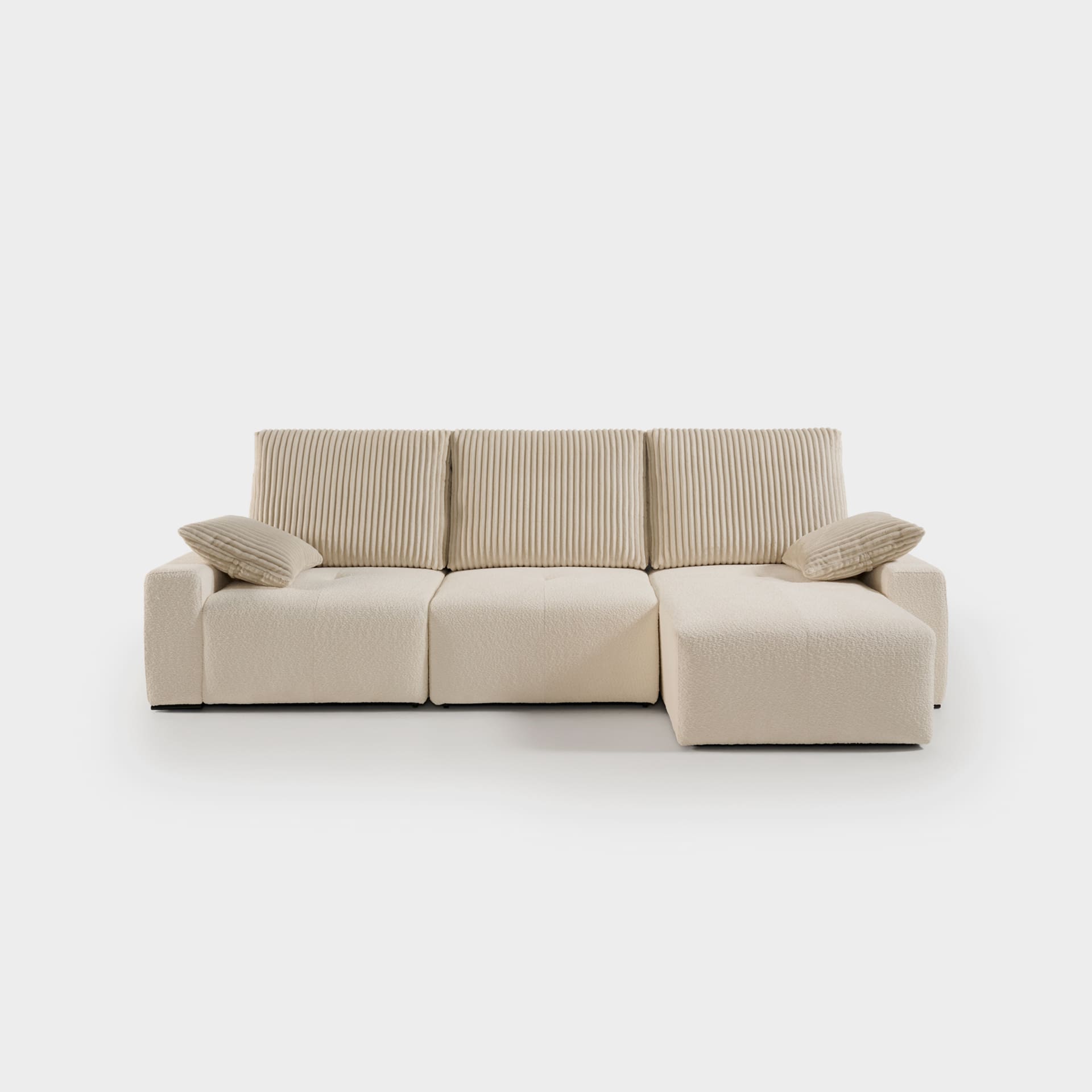 ACOMODEL canapea extensibilă cu colțar Van Gogh | textil | Bej | 281x104x159 cm