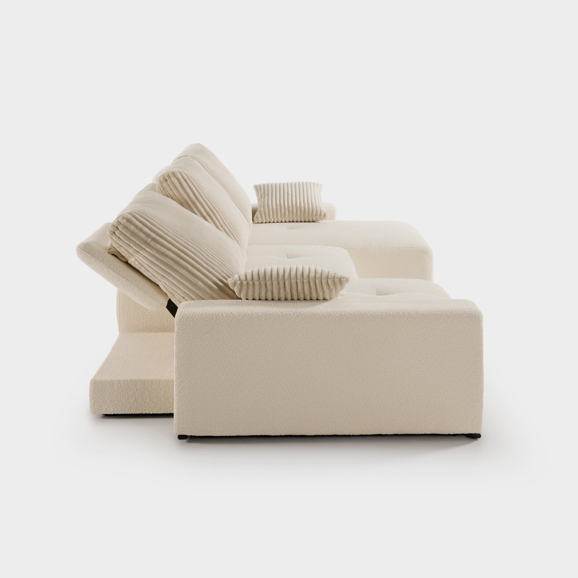 ACOMODEL canapea extensibilă cu colțar Van Gogh | textil | Bej | 281x104x159 cm