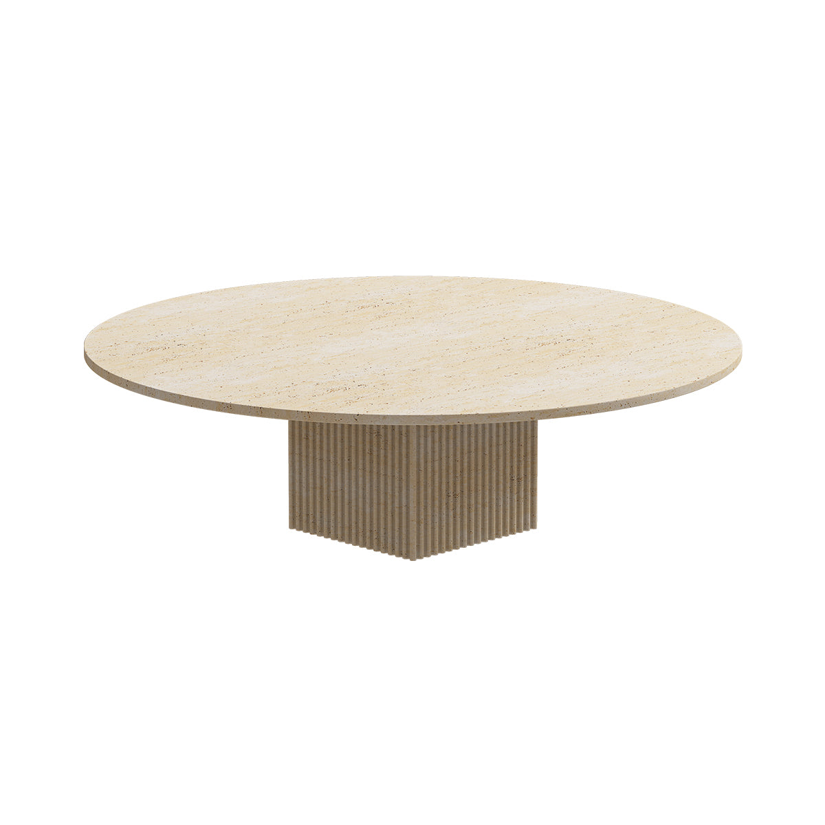 NORR11 masuta cafea SoHo Ø120 cm | travertin | Ø120xh35 cm