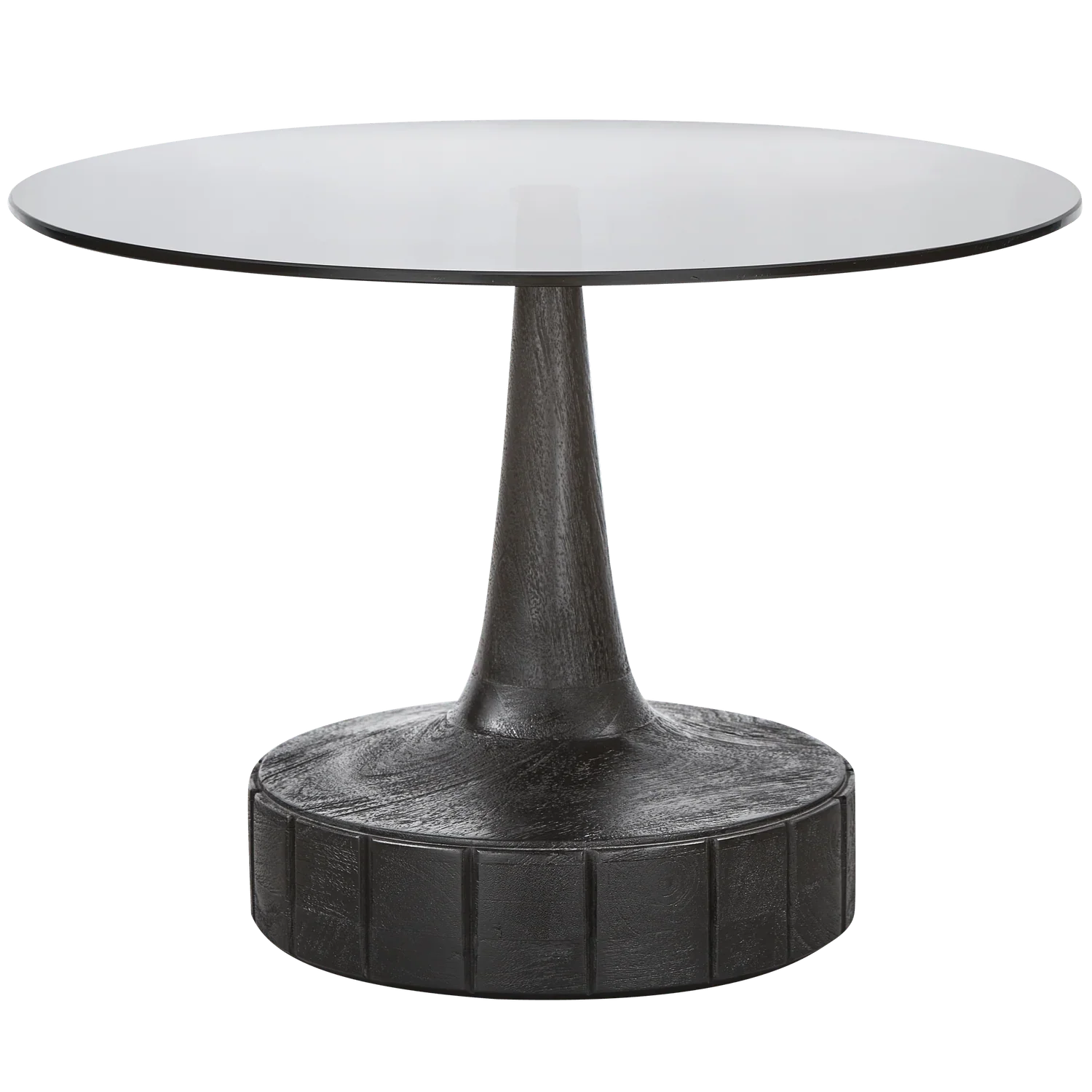SOYA SIDE TABLE MANGO WOOD/GLASS BLACK - PARIS14A.RO