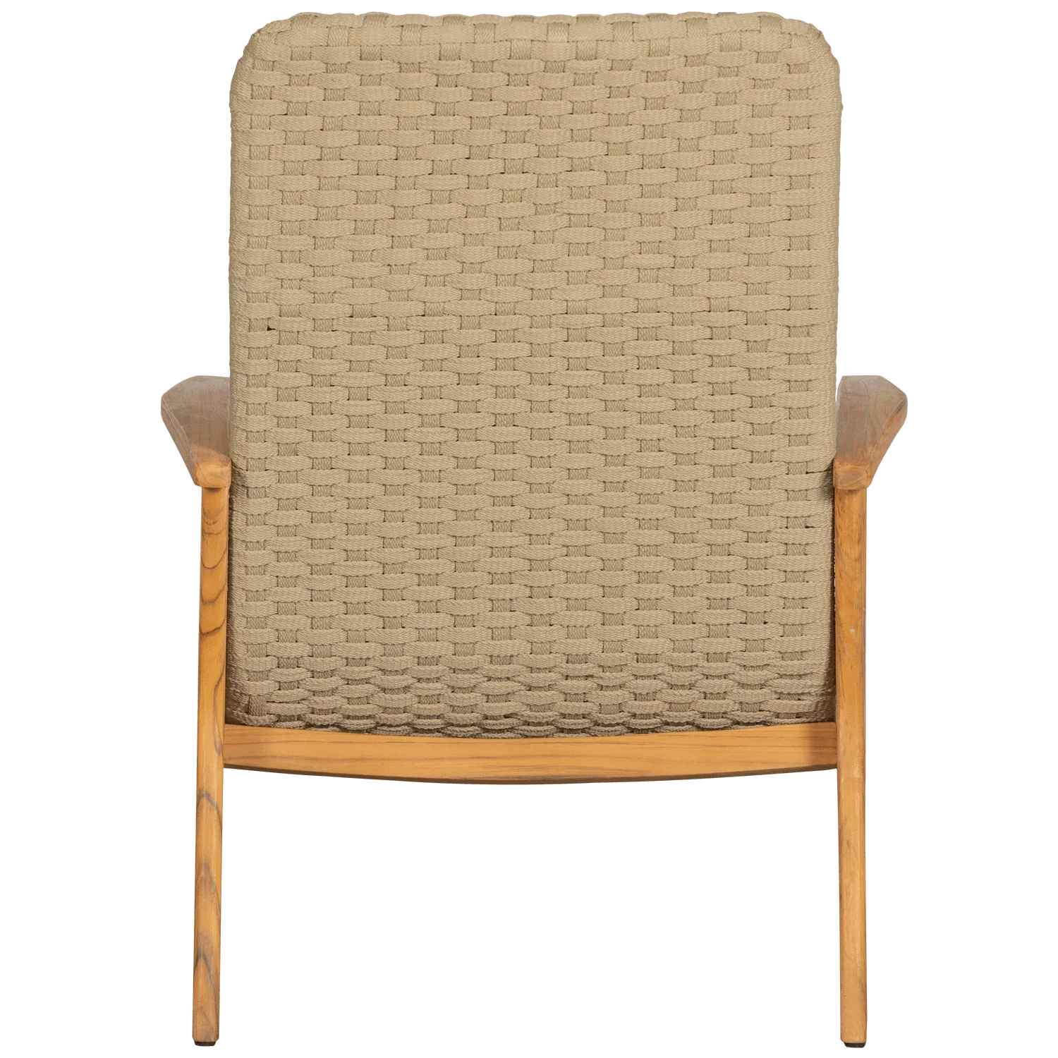 STONY GARDEN ARMCHAIR WITH ARMREST ROPE/WOOD ARMY GREEN - PARIS14A.RO