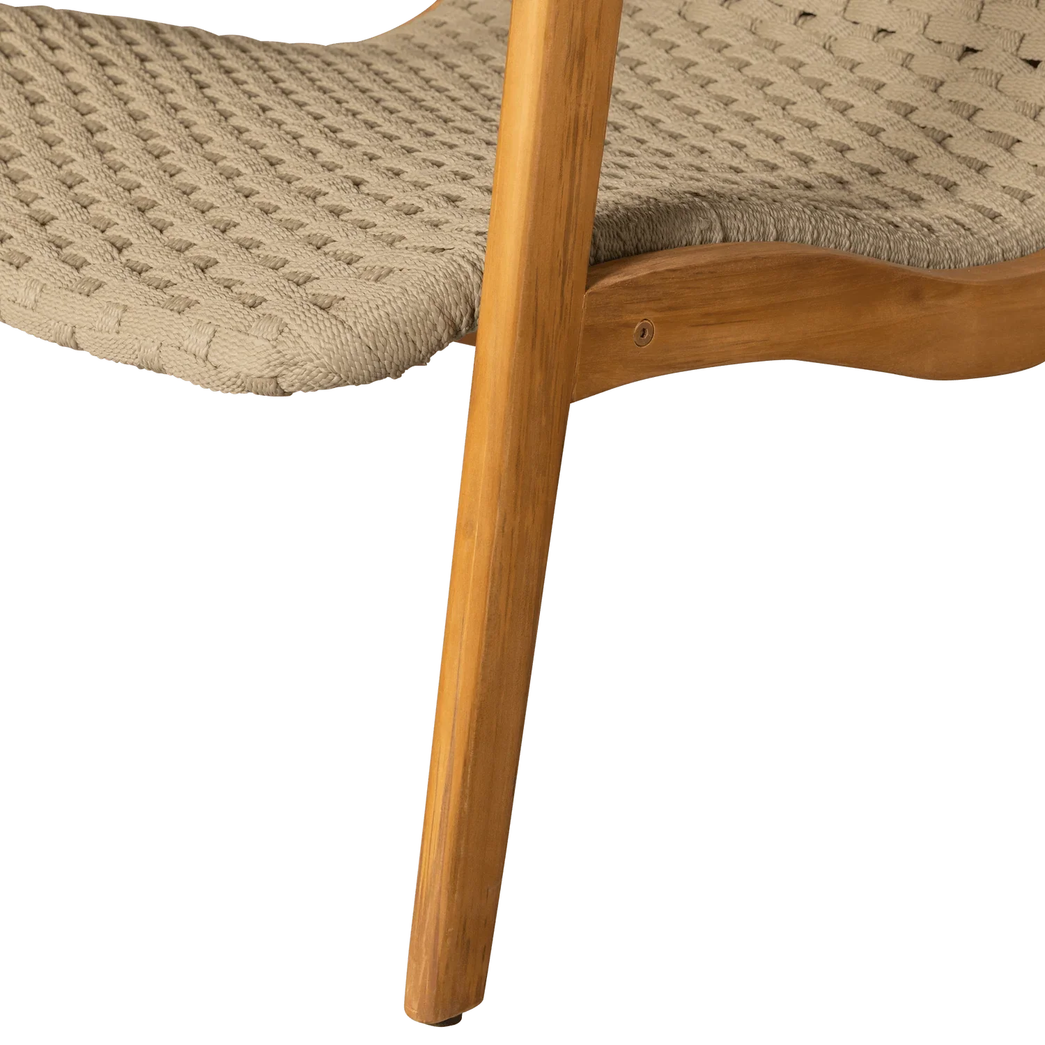 STONY GARDEN ARMCHAIR WITH ARMREST ROPE/WOOD ARMY GREEN - PARIS14A.RO