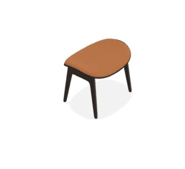 Taburet Elephant cu tapiterie frontala din piele Terra - Norr11 - PARIS14A.RO