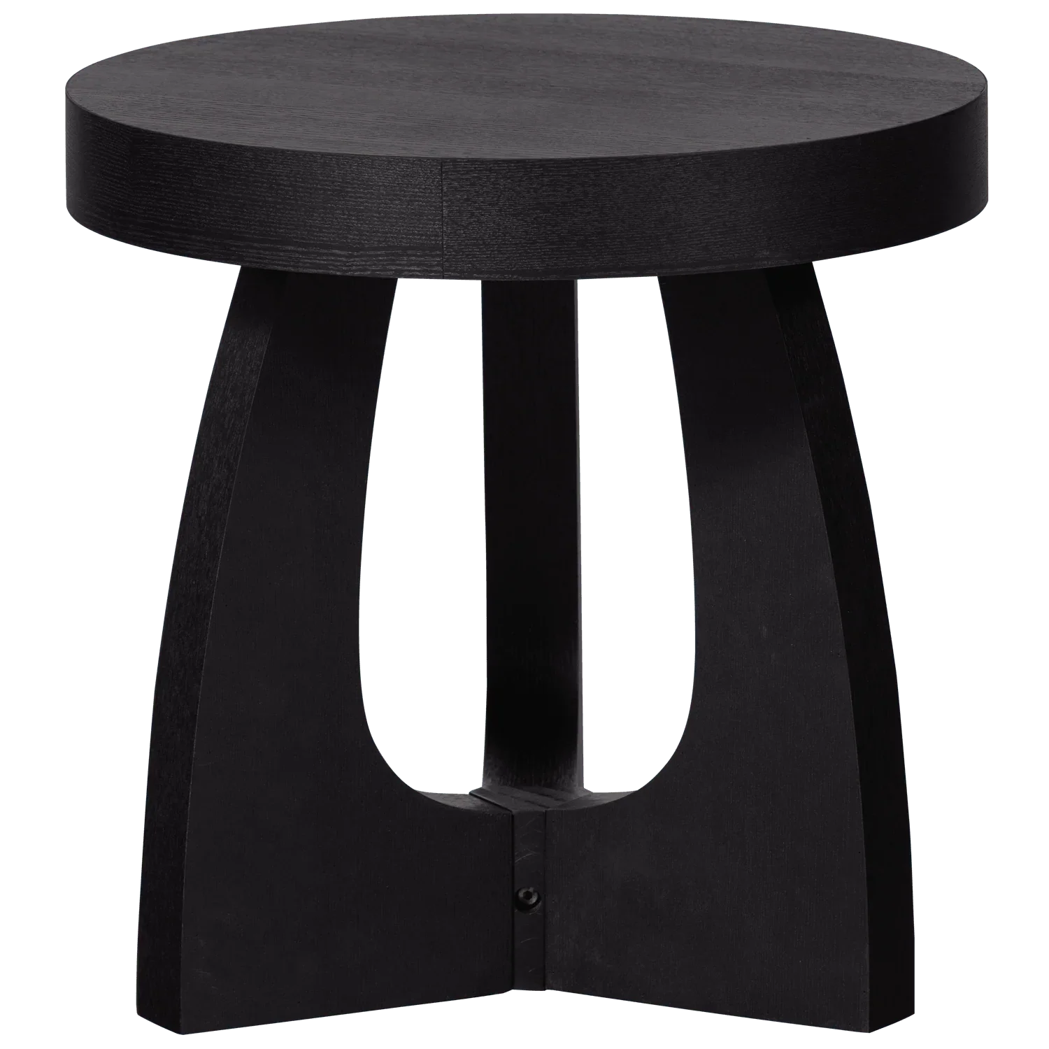 TALA SIDE TABLE MDF VENEER BLACK 45xO45CM - PARIS14A.RO