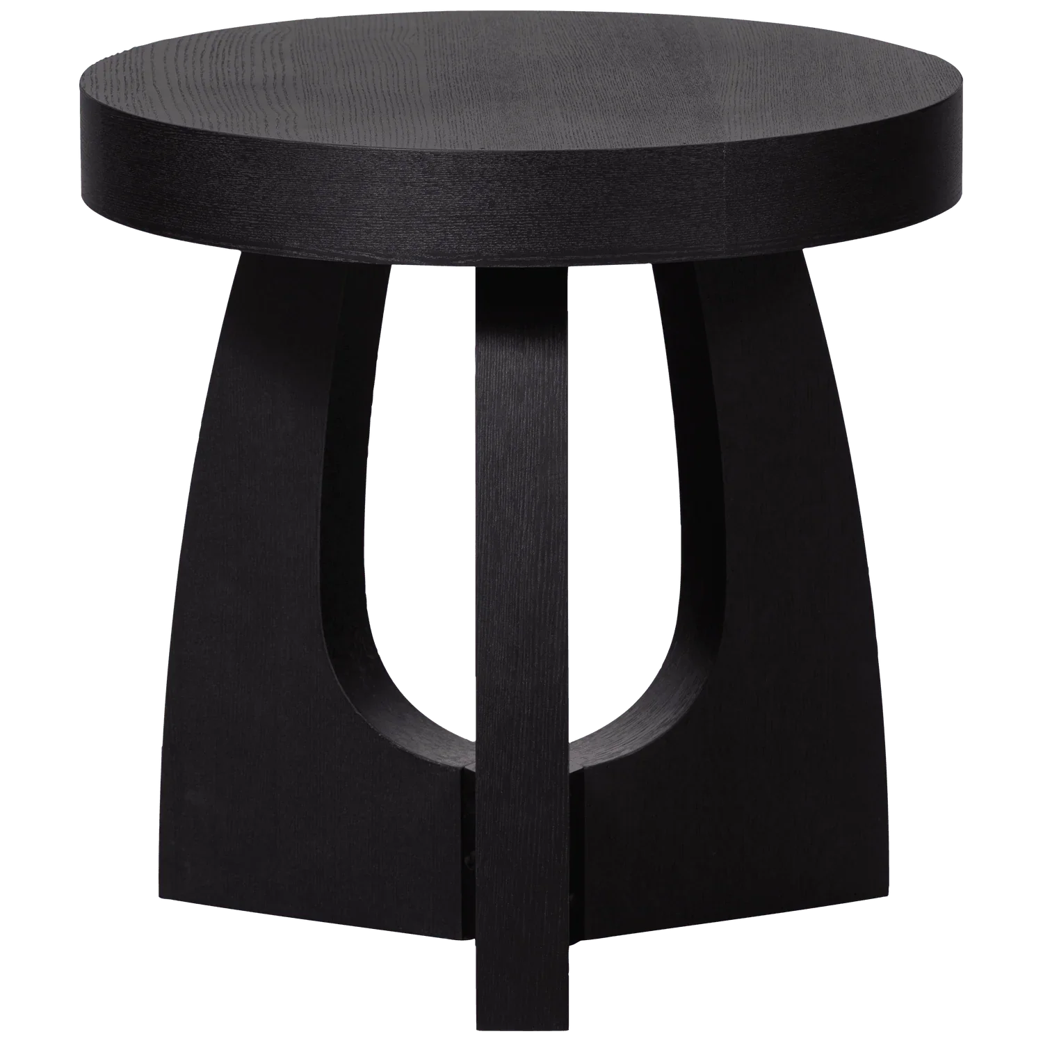 TALA SIDE TABLE MDF VENEER BLACK 45xO45CM - PARIS14A.RO