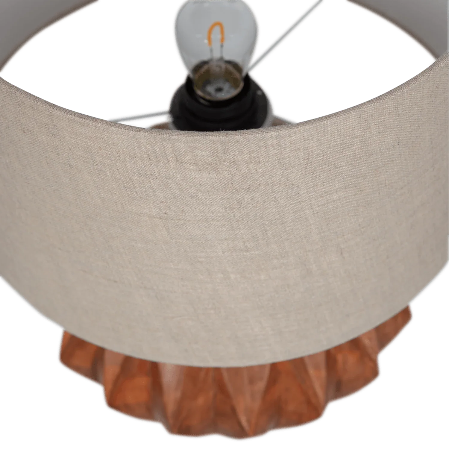 TORIN TABLE LAMP CARVED NATURAL - PARIS14A.RO