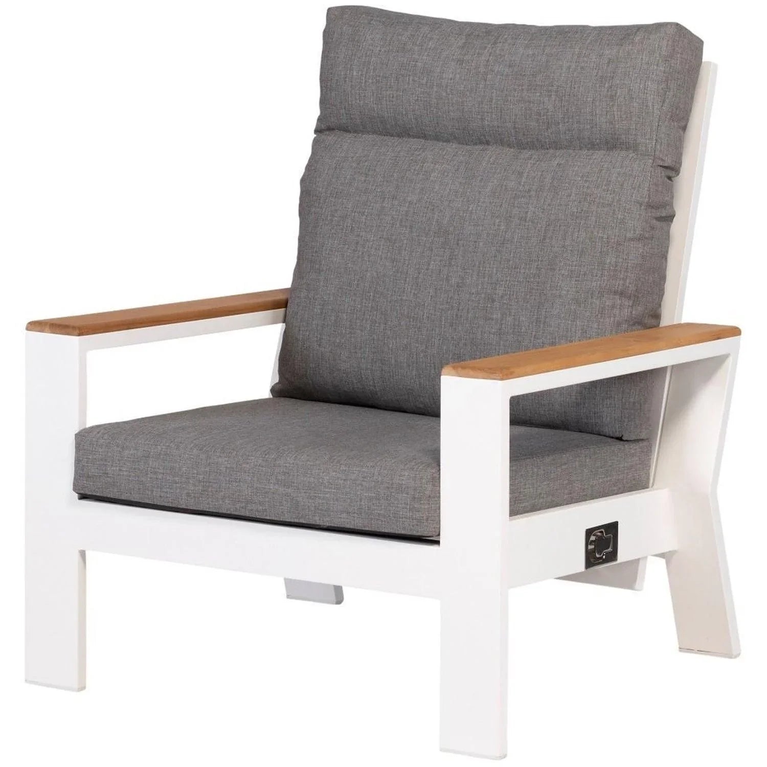 VALERIE ADJUSTABLE GARDEN CHAIR TEAK WHITE - PARIS14A.RO