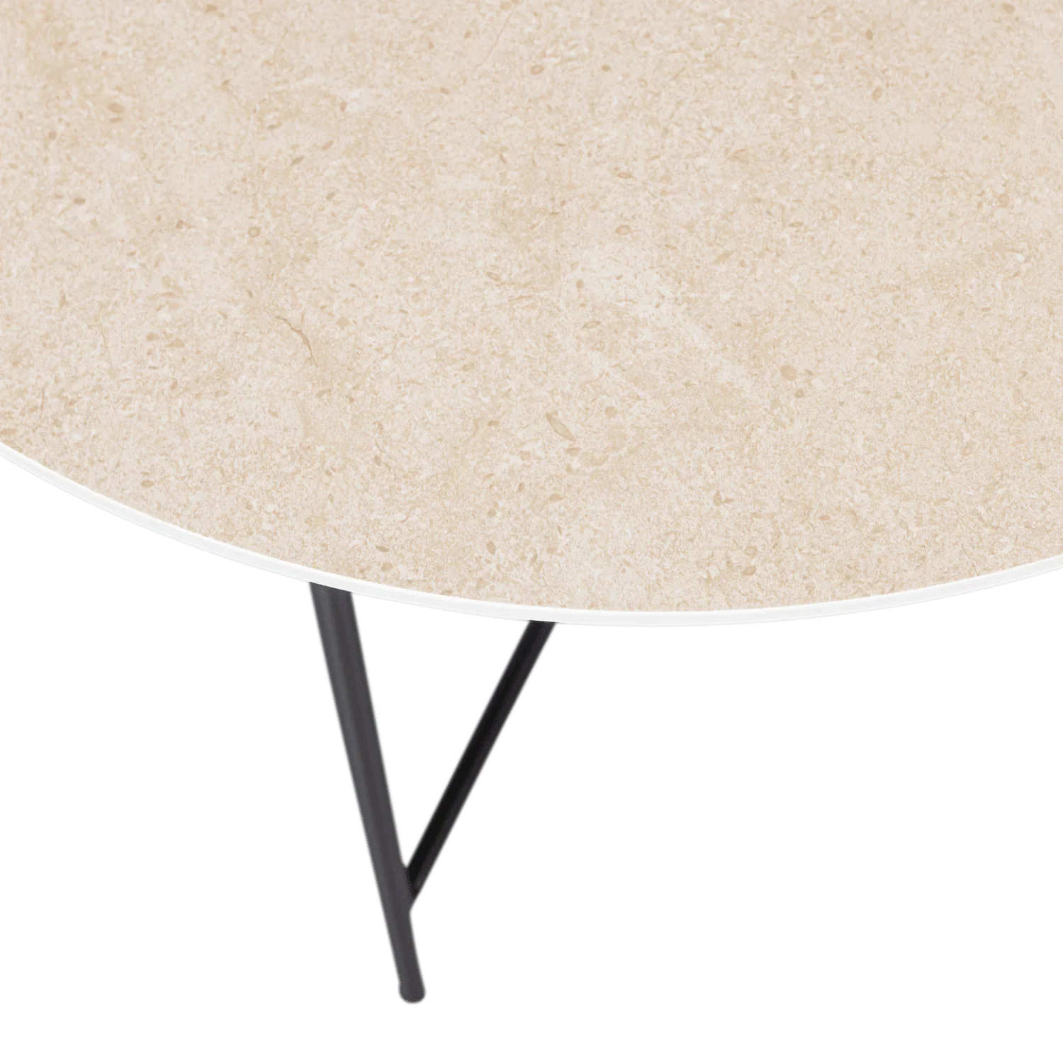 VIDA COFFEE TABLE WITH MARBLE LOOK TABLETOP NATURAL 48xØ60 - PARIS14A.RO