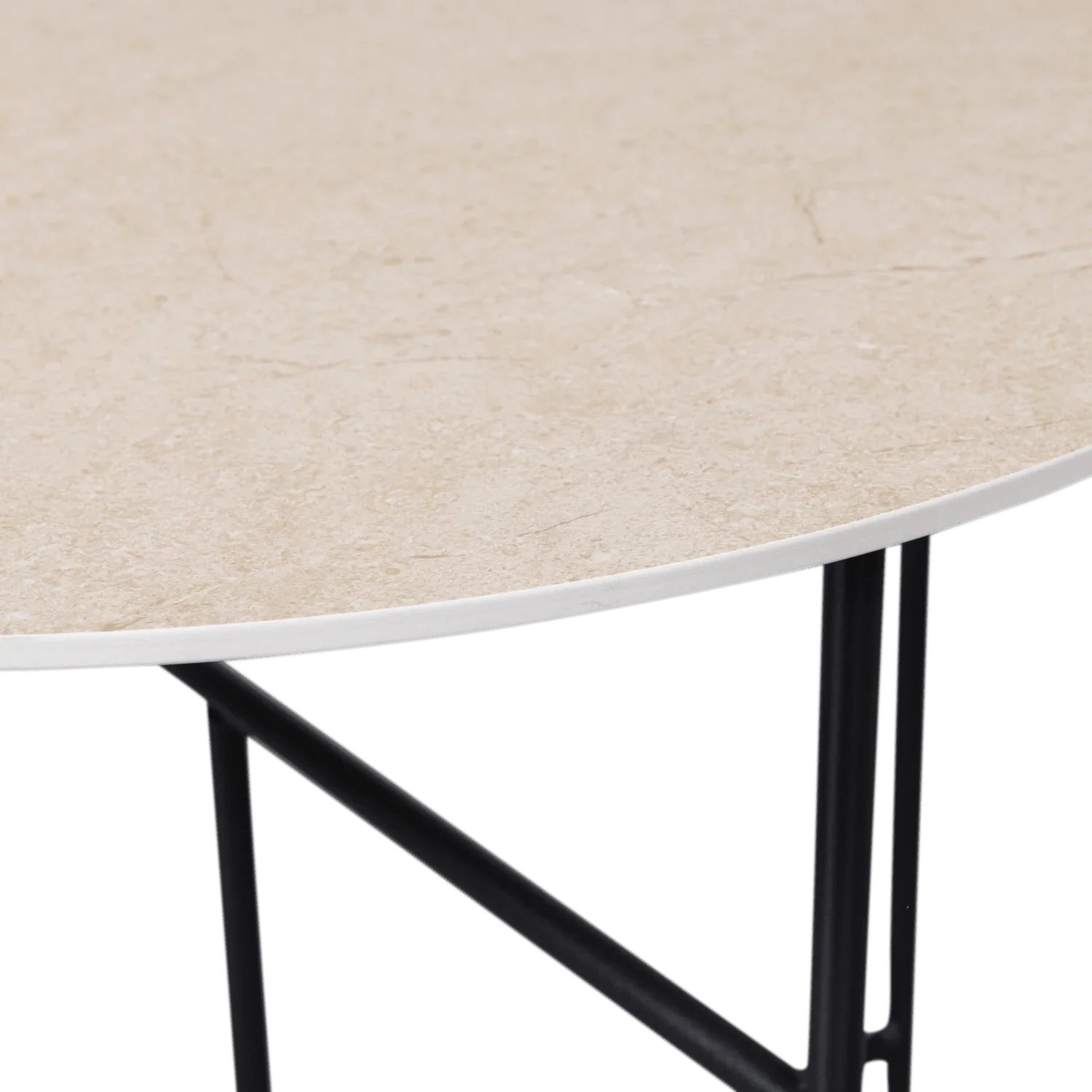 VIDA COFFEE TABLE WITH MARBLE LOOK TABLETOP NATURAL 48xØ60 - PARIS14A.RO