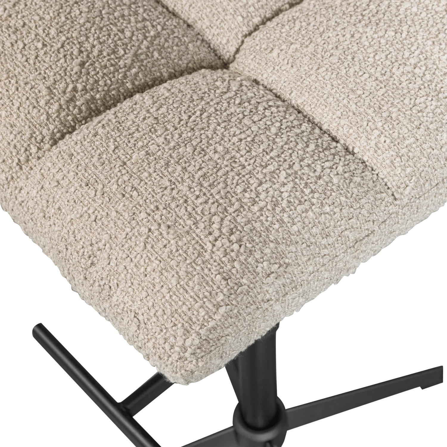 VINNY SWIVEL BAR STOOL BOUCLÉ SAND - PARIS14A.RO