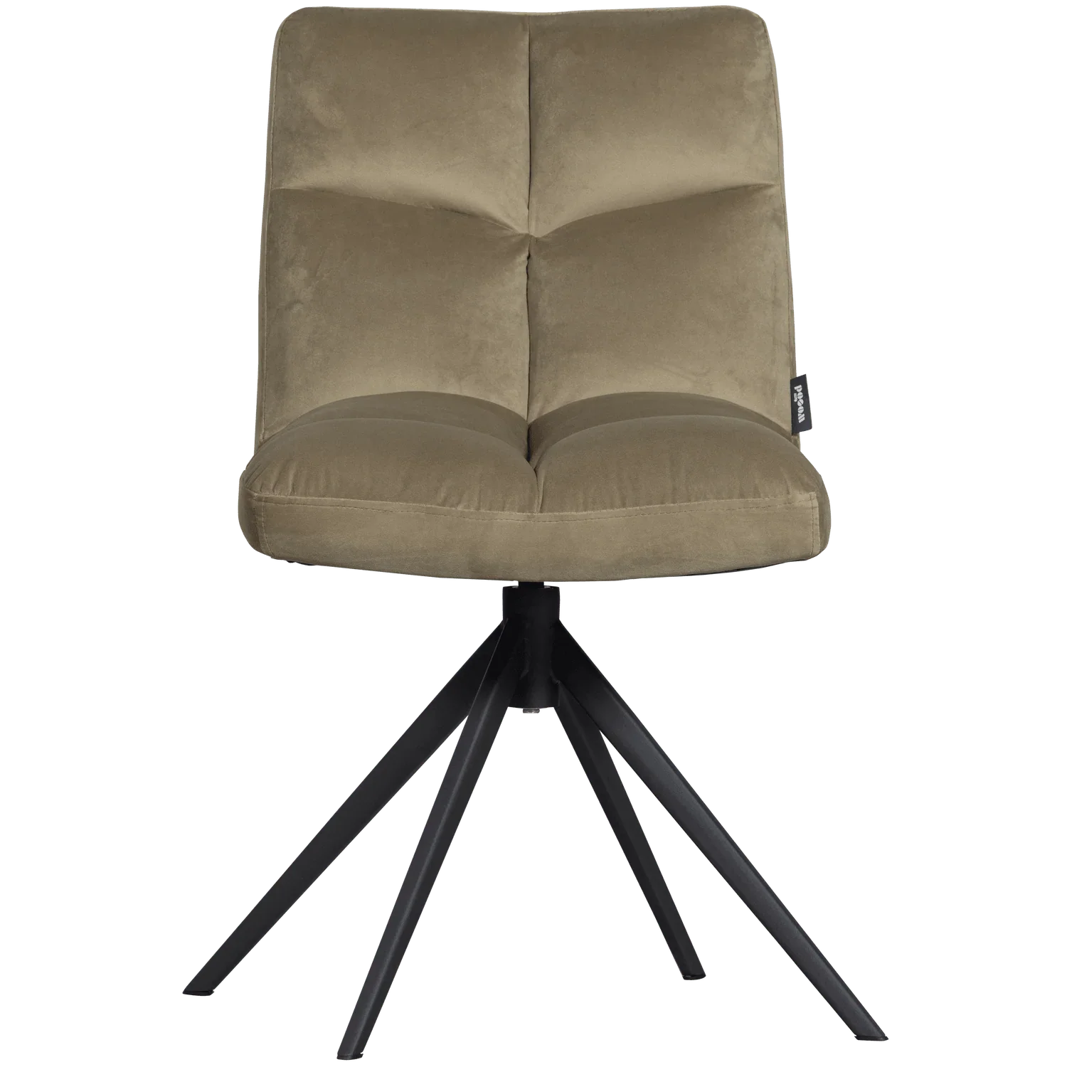 VINNY SWIVEL CHAIR VELVET SMOKE GREEN - PARIS14A.RO