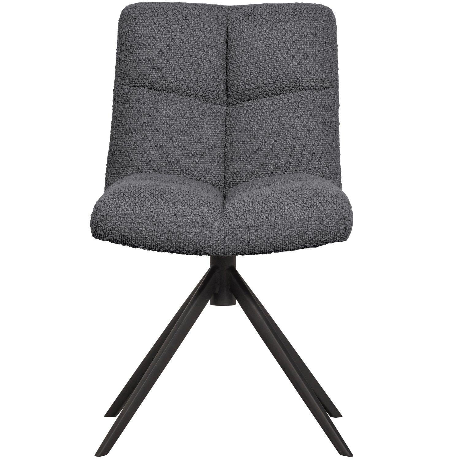 VINNY SWIVEL DINING CHAIR BOUCLÉ ANTHRACITE - PARIS14A.RO