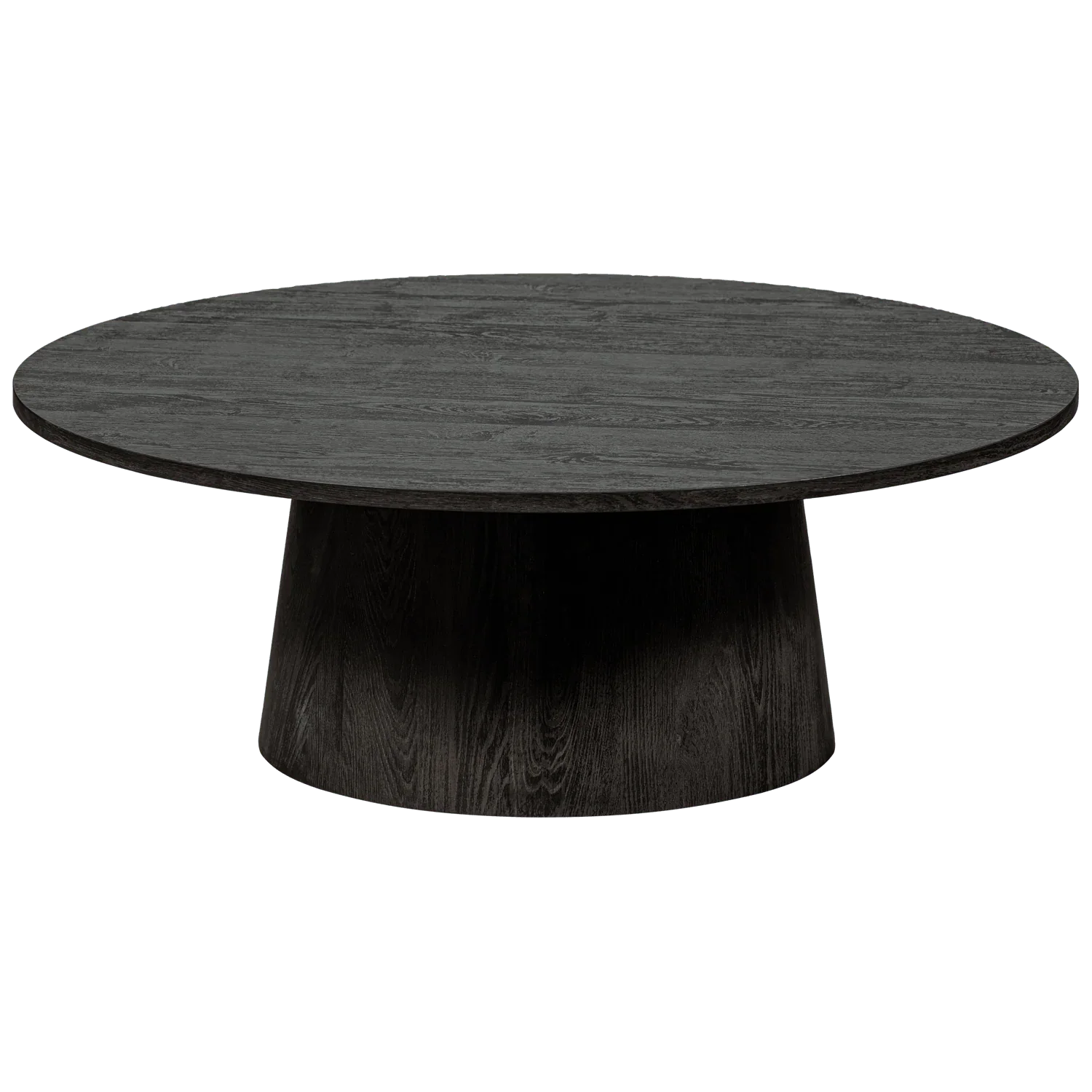 VITO COFFEE TABLE MDF DARK BROWN 35xØ100CM - PARIS14A.RO