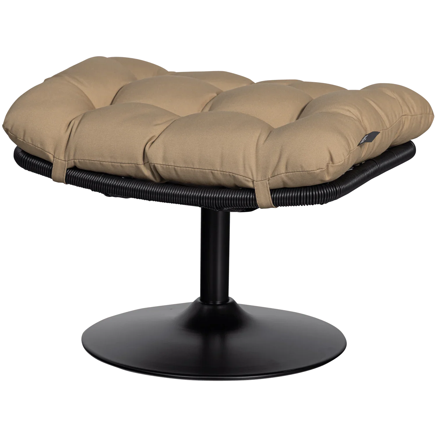 VIVE GARDEN STOOL OUTDOOR RATTAN SAND / BLACK - PARIS14A.RO