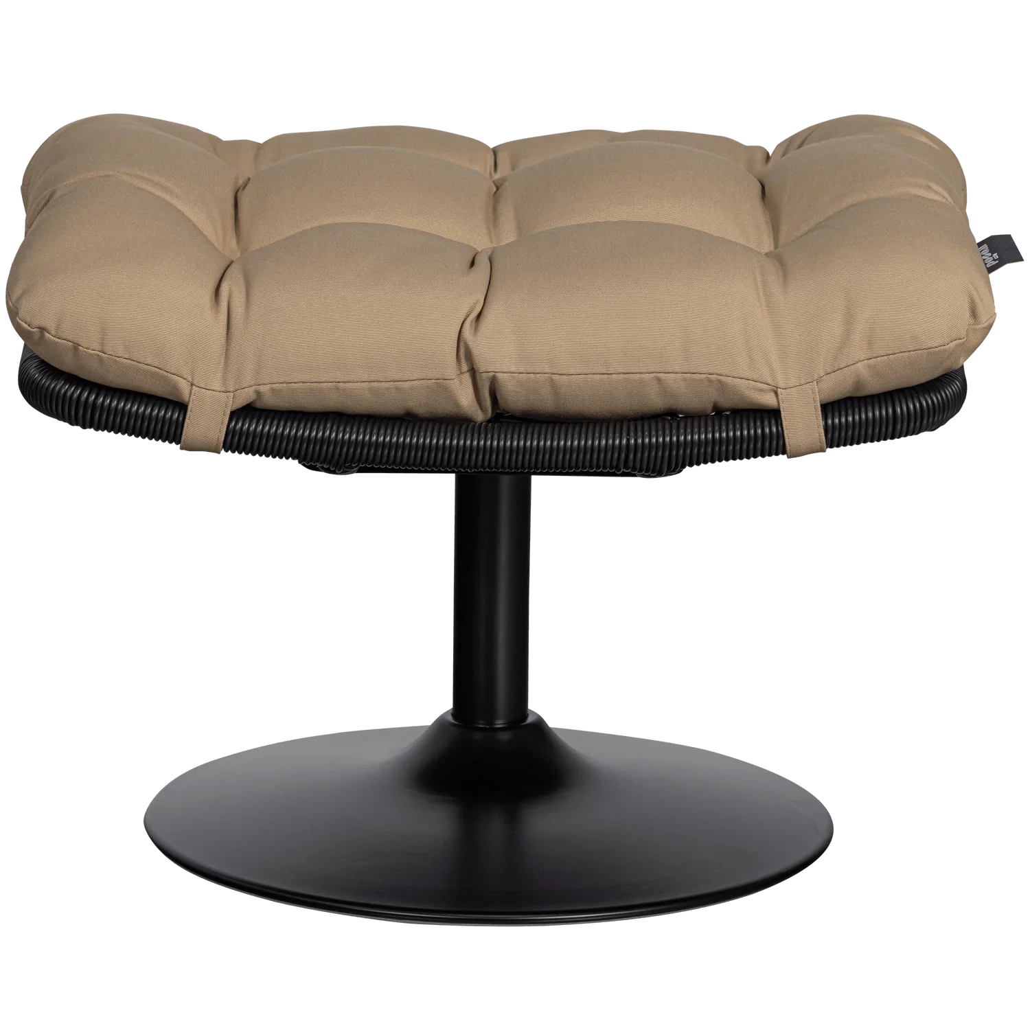 VIVE GARDEN STOOL OUTDOOR RATTAN SAND / BLACK - PARIS14A.RO