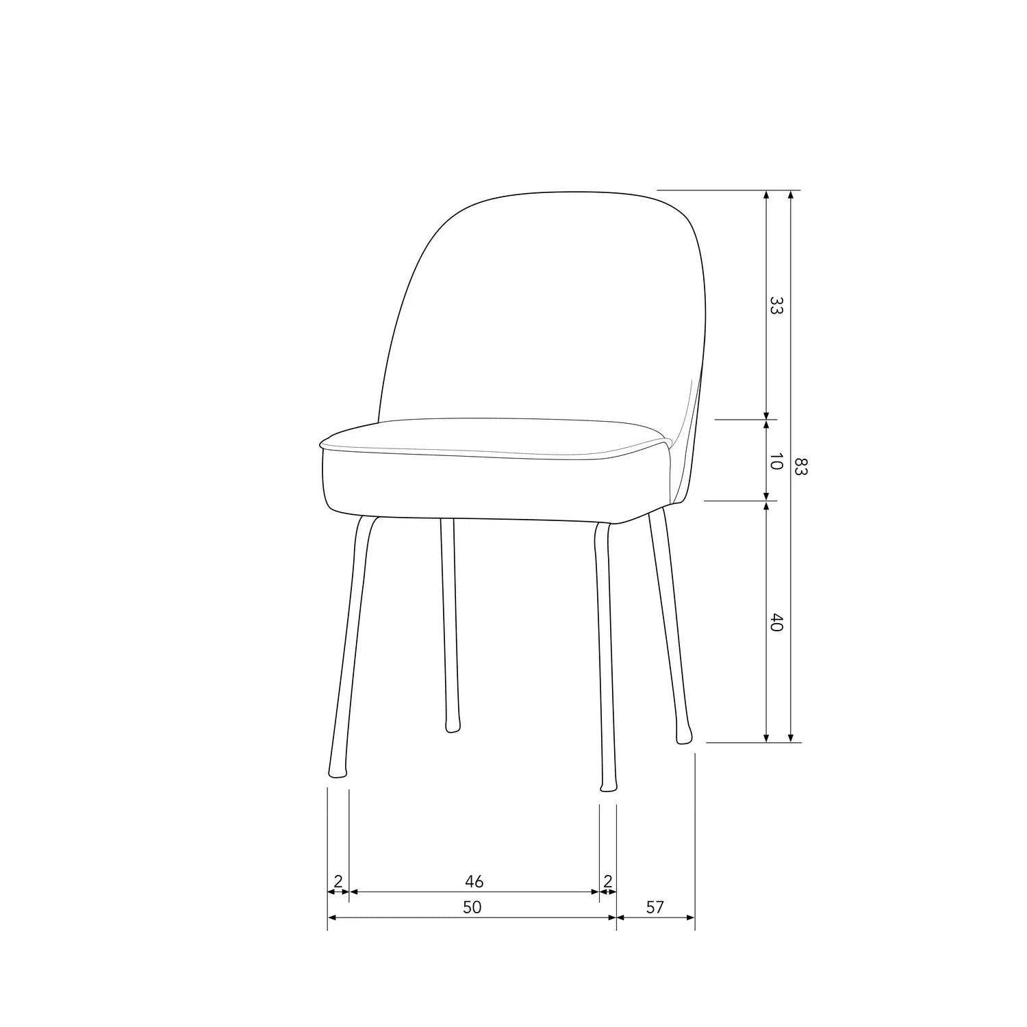 VOGUE DINING CHAIR BOUCLÉ NOUGAT - PARIS14A.RO