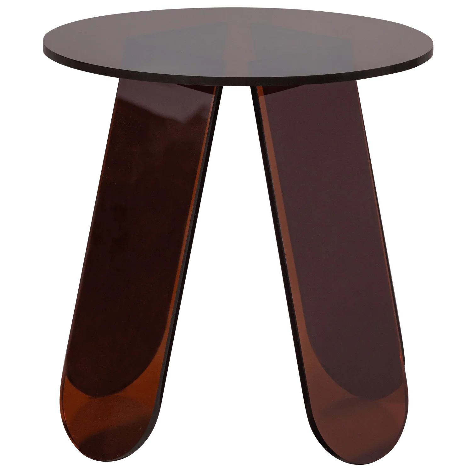 WALT SIDE TABLE ACRYLIC WARM BROWN - PARIS14A.RO