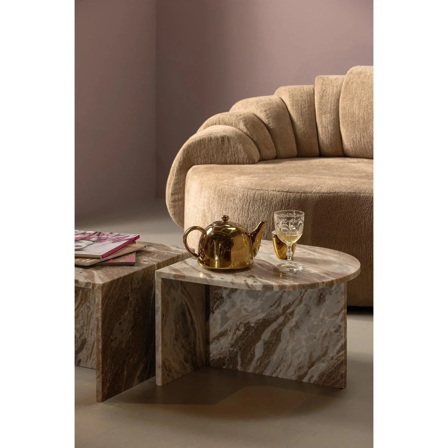 XHAIL SIDE TABLE MARBLE NATURAL - PARIS14A.RO