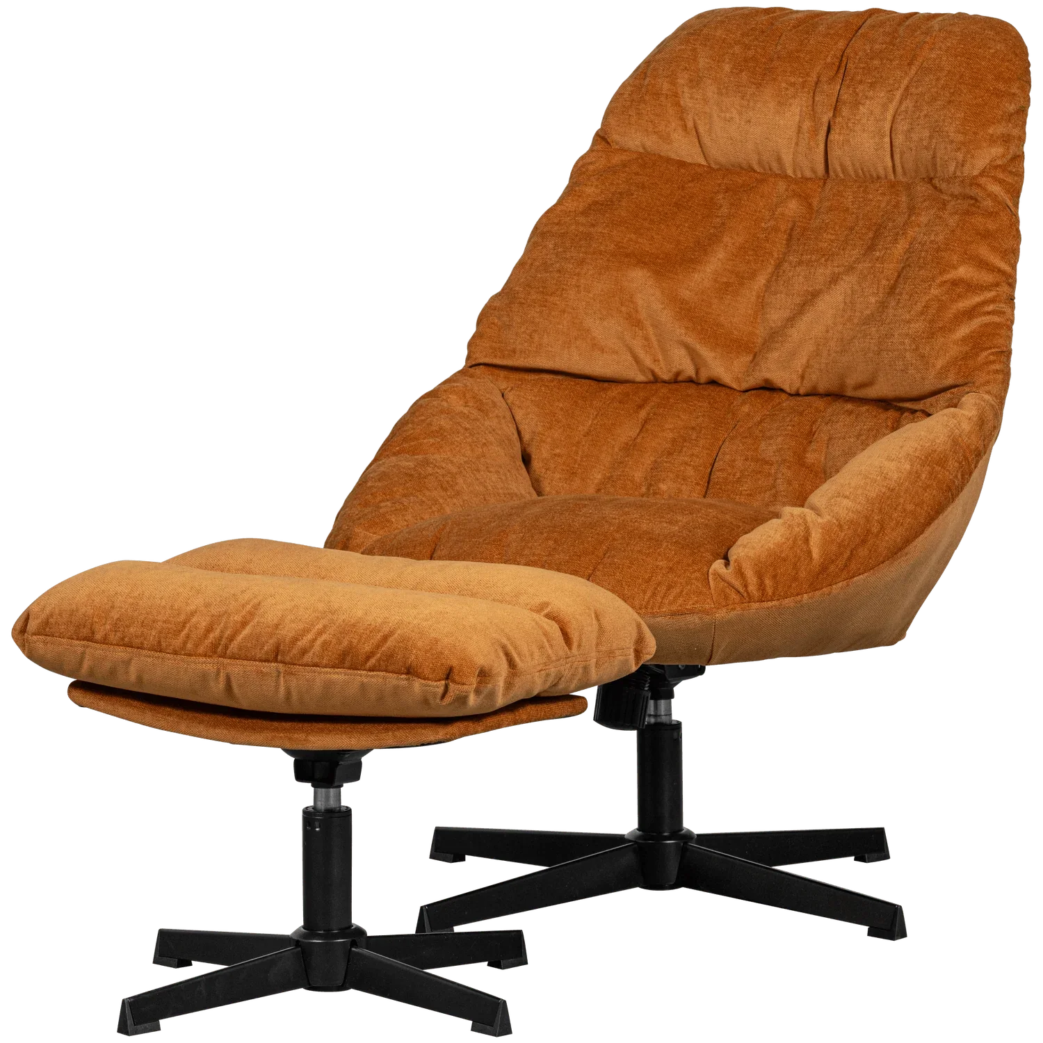 YARO ARMCHAIR WITH HOCKER GINGER - PARIS14A.RO