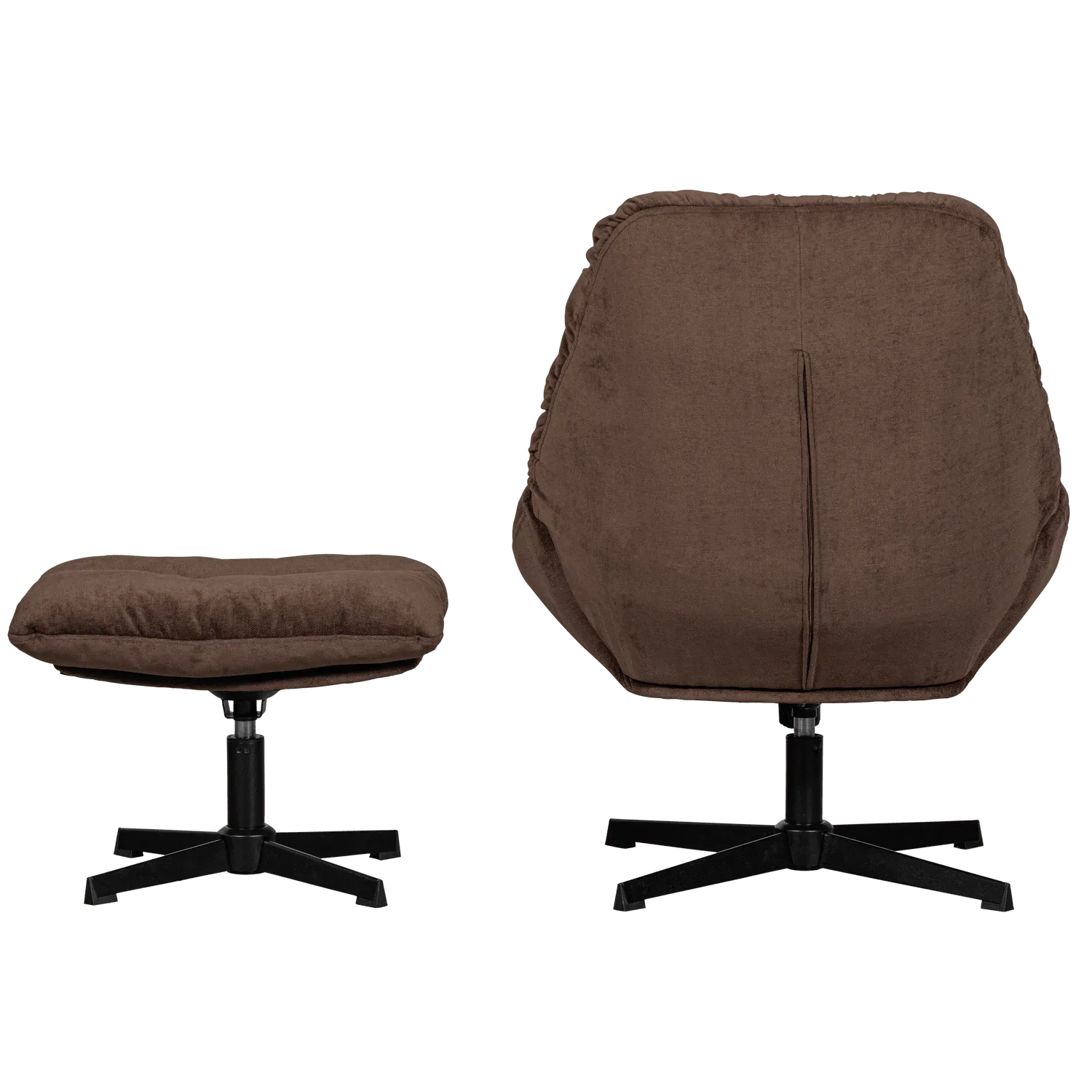 YARO SWIVEL ARMCHAIR WITH HOCKER ESPRESSO - PARIS14A.RO