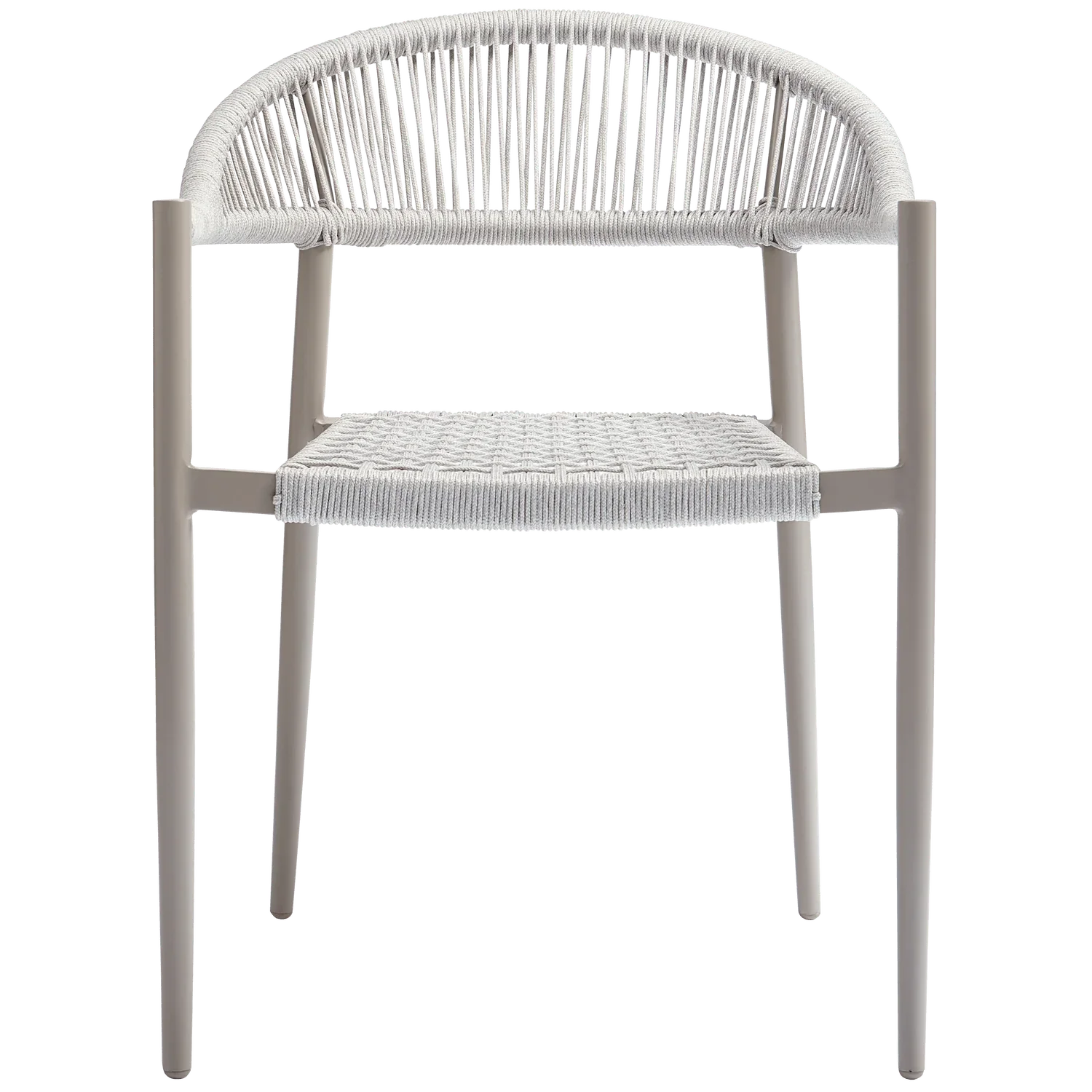 YELLOW GARDEN CHAIR ROPE/ALUMINIUM LIGHT GREY - PARIS14A.RO