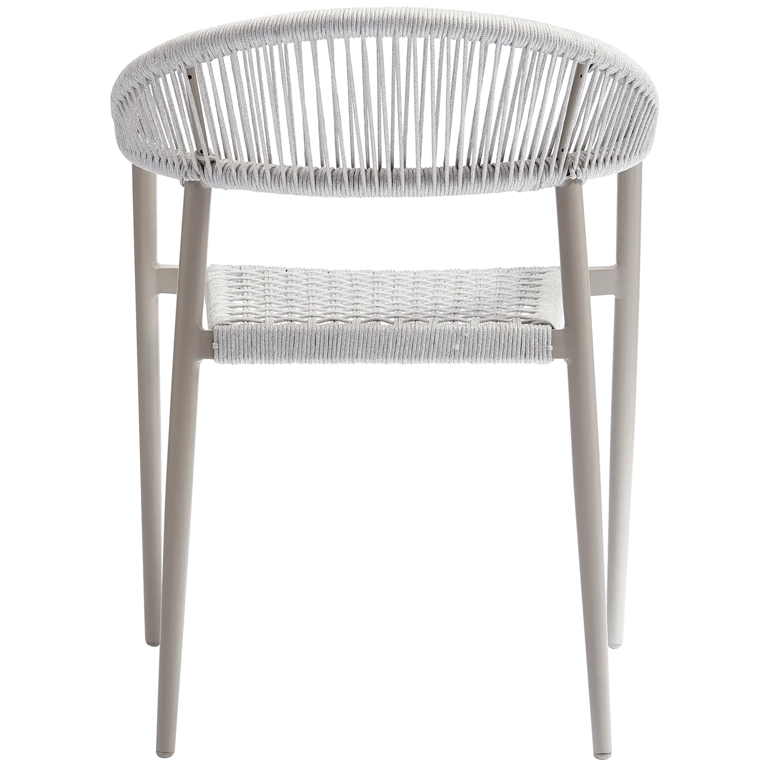 YELLOW GARDEN CHAIR ROPE/ALUMINIUM LIGHT GREY - PARIS14A.RO