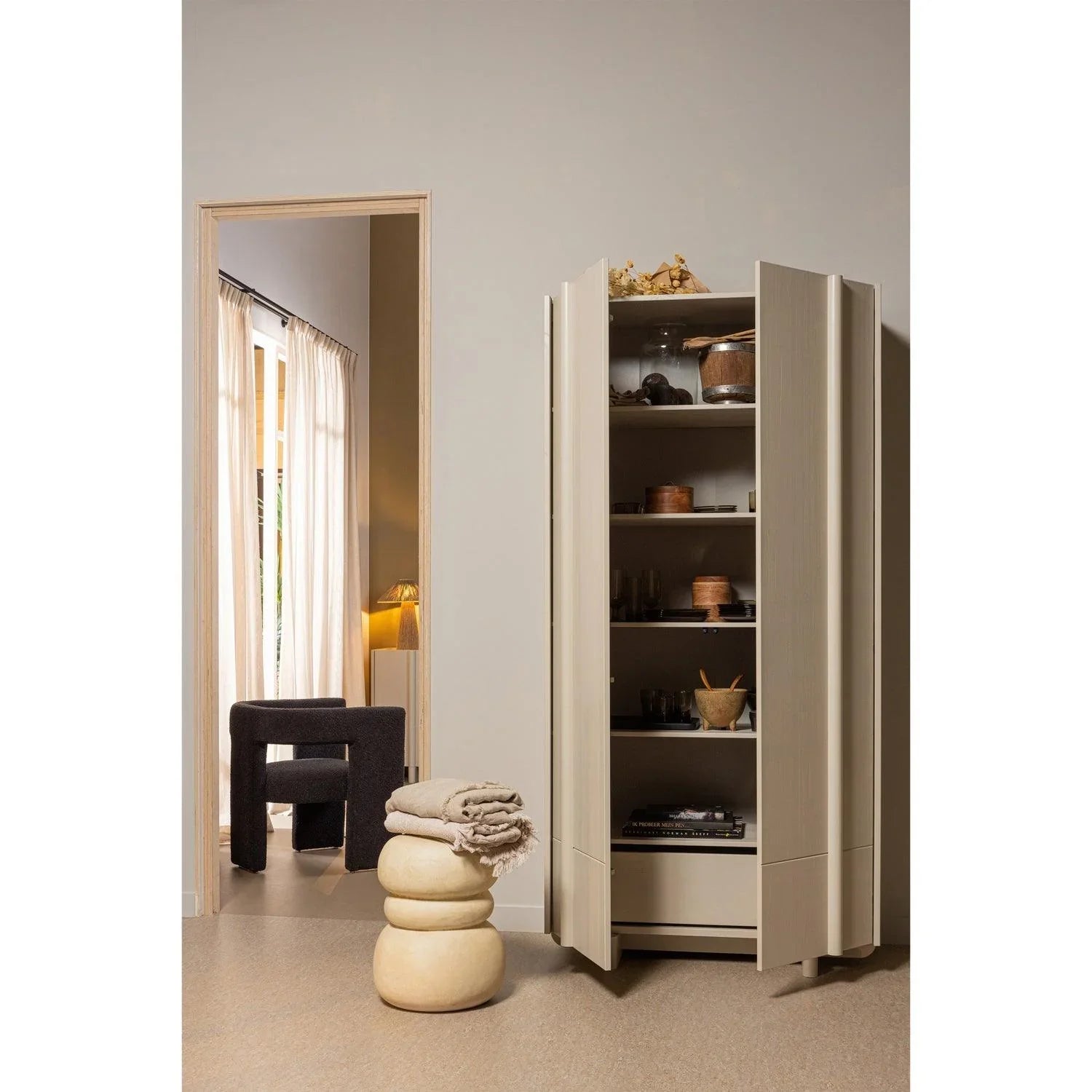 YVO COFFEE TABLE CONCRETE LOOK NATURAL - PARIS14A.RO