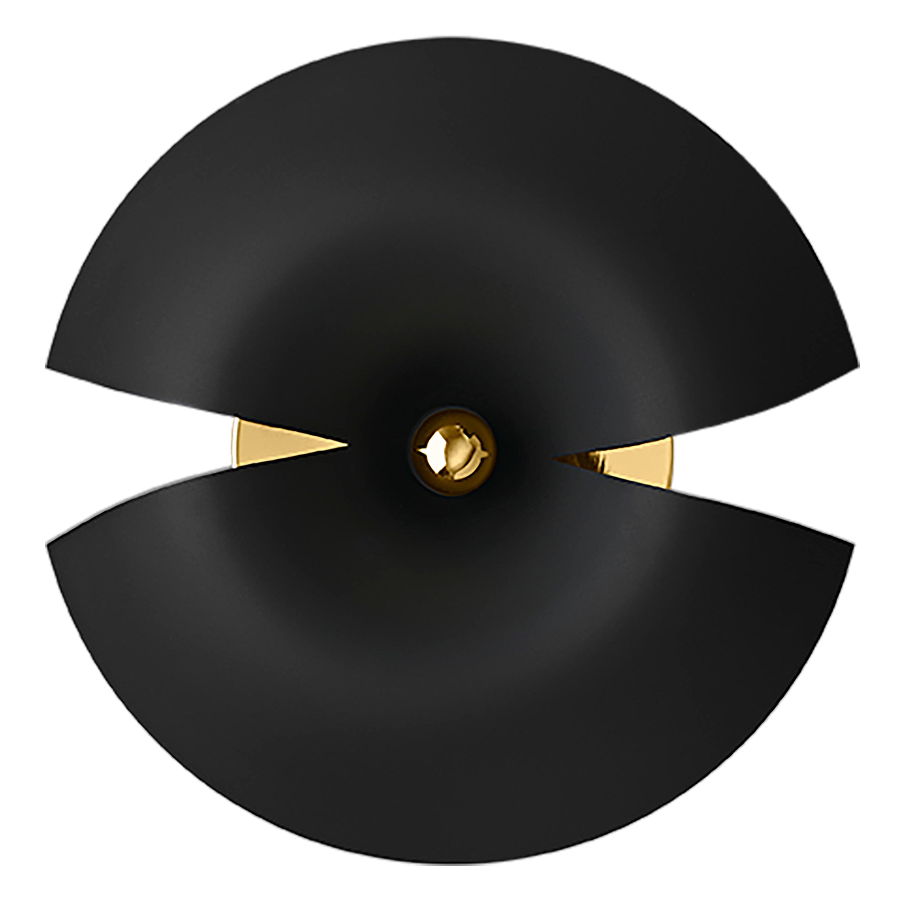 CYCNUS lampa de perete negru / auriu , Ø45xH18 CM, AYTM - PARIS14A.RO