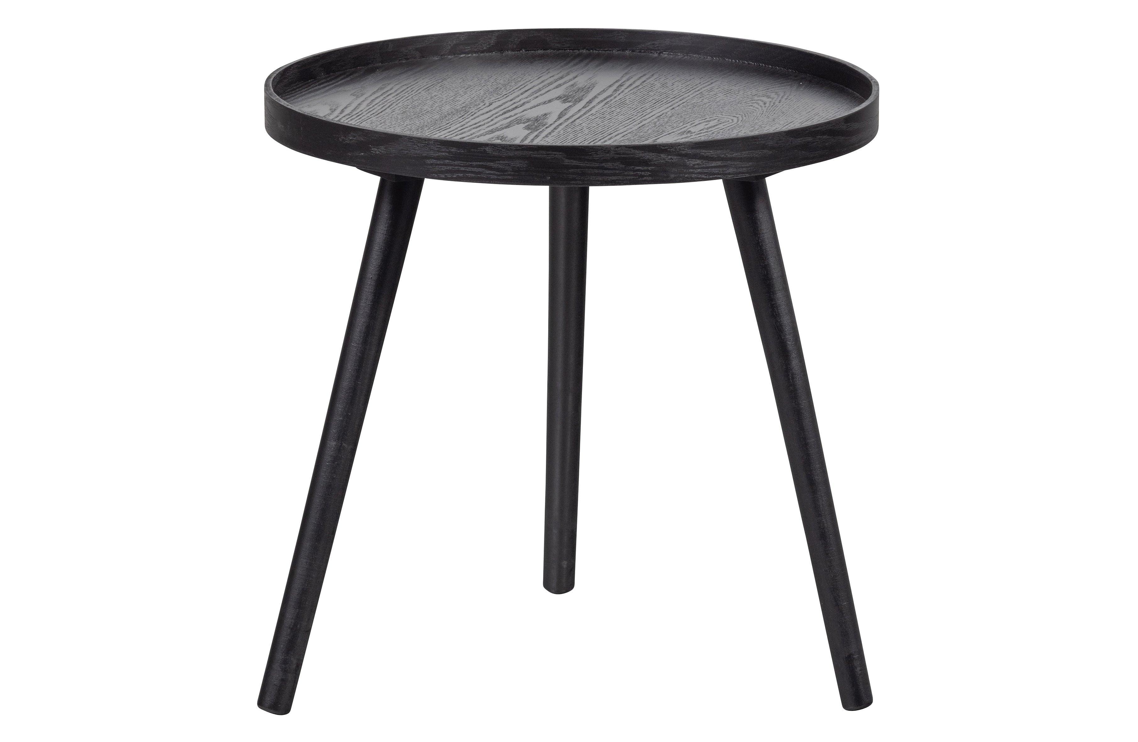 Mesa sidetable m lemn negru 45xø45 - PARIS14A.RO