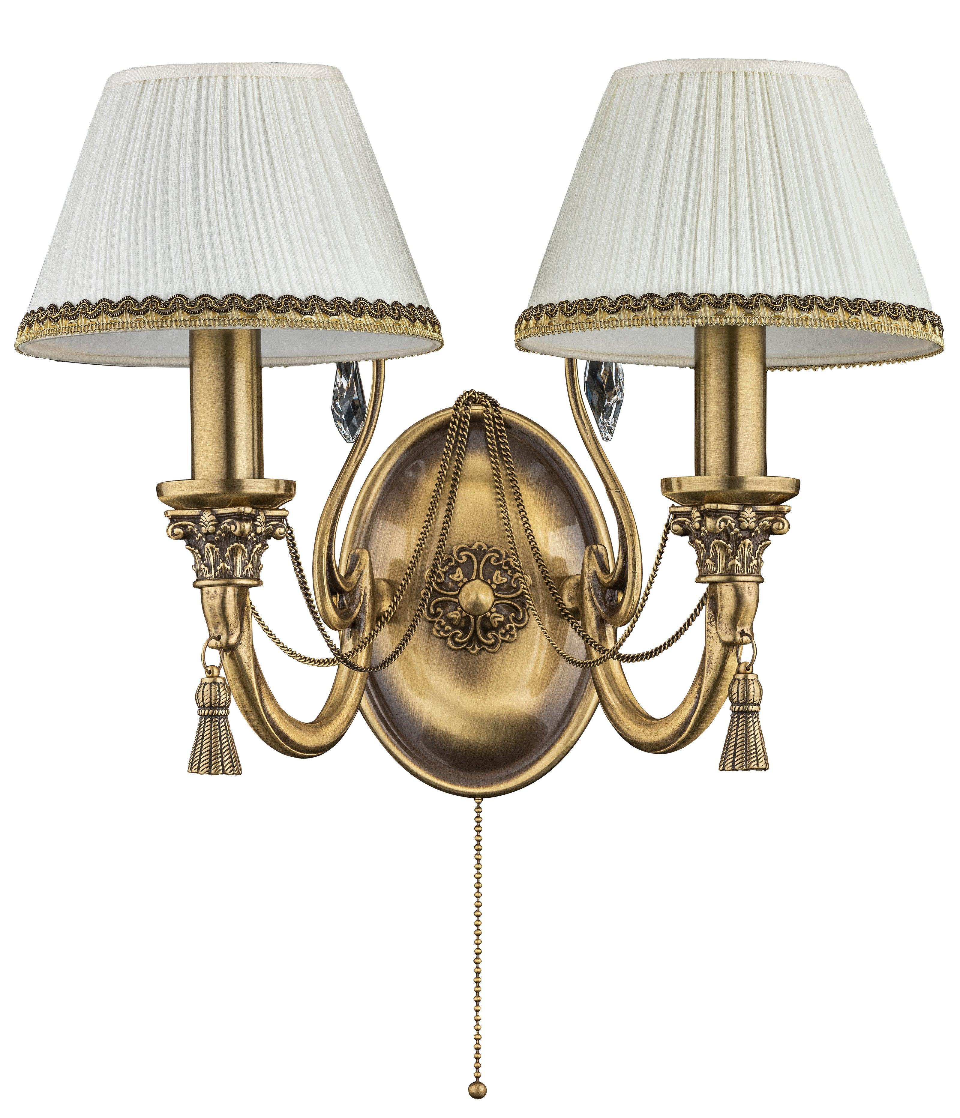 Aplica de perete cu doua abajururi din material Roma Kutek - PARIS14A.RO