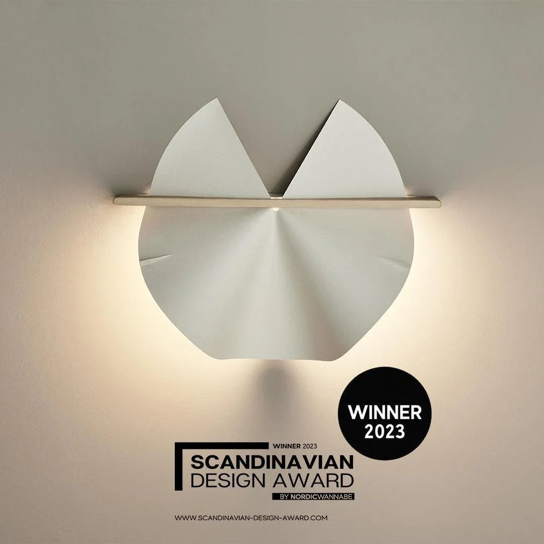 Aplica de perete din hartie whashi si lemn de stejar DAWN by Motarasu - PARIS14A.RO