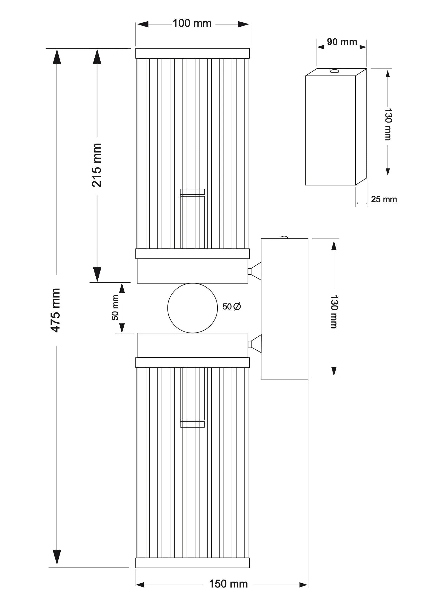 Aplica de perete dubla Lauria Kutek - PARIS14A.RO