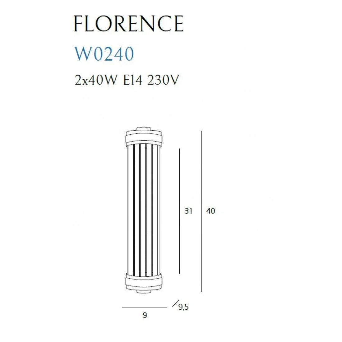 Aplica FLORENCE ALAMA MAXLIGHT W0240 - PARIS14A.RO