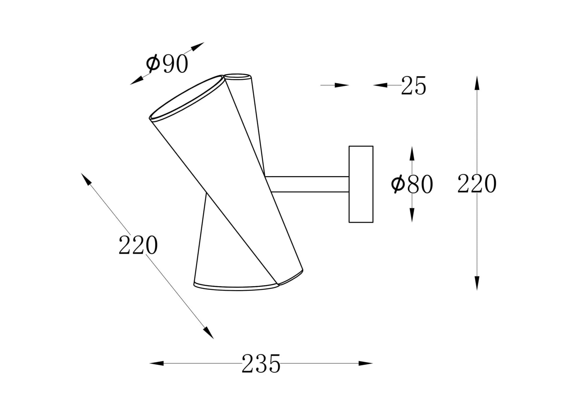 Aplica Giro Maytoni Modern MOD095WL-02BS - PARIS14A.RO