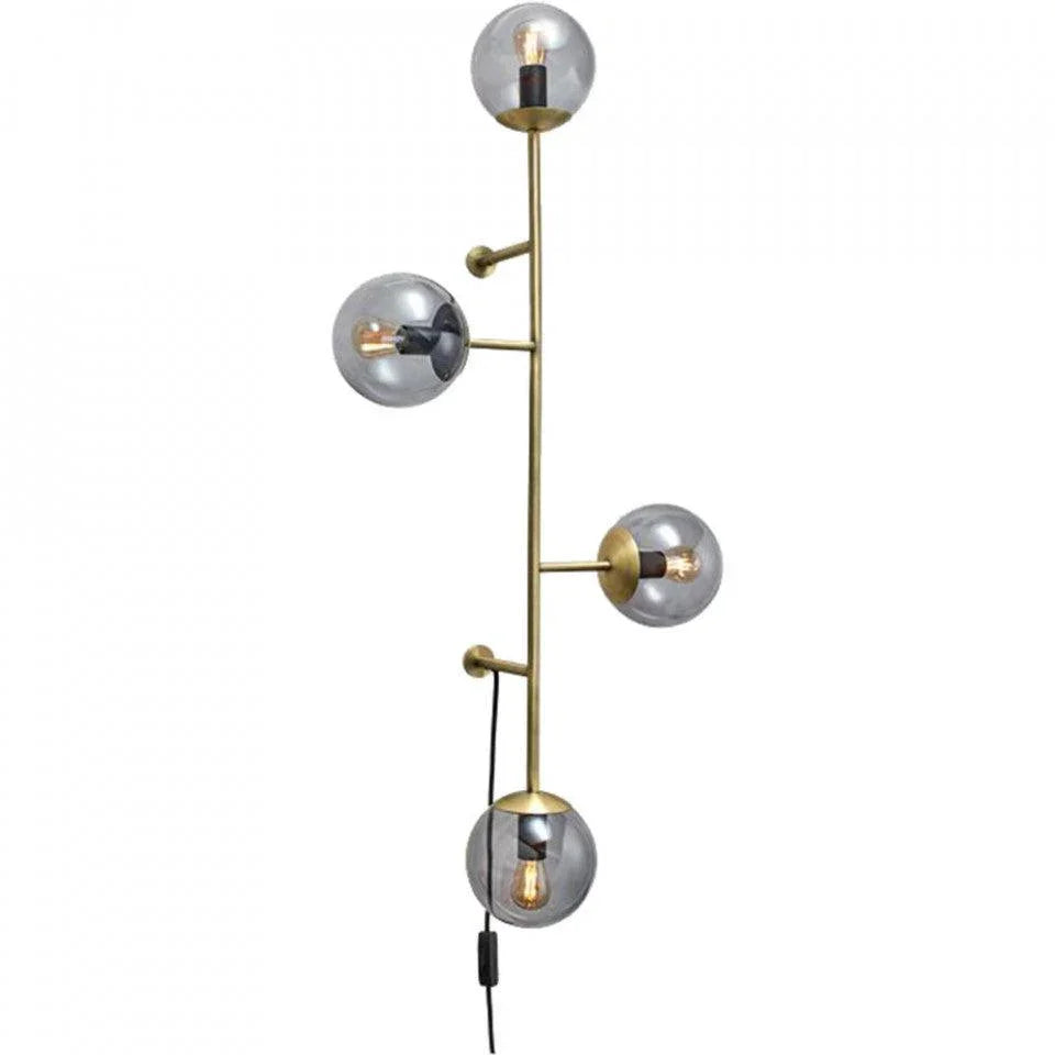 Aplica maro alama din metal si sticla cu 4 becuri Orb Wall Bolia - PARIS14A.RO