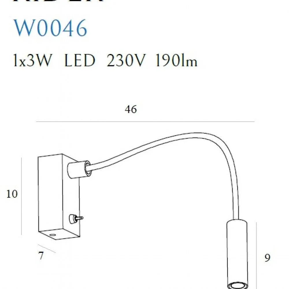 Aplica RIDER Negru MAXLIGHT W0046 - PARIS14A.RO