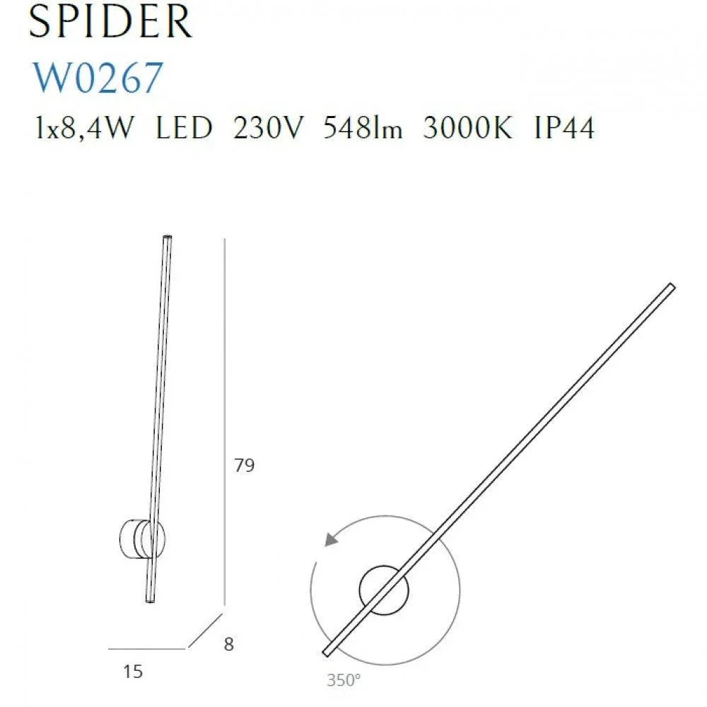 Aplica SPIDER Culoare neagra IP44 MAXLIGHT W0267 - PARIS14A.RO