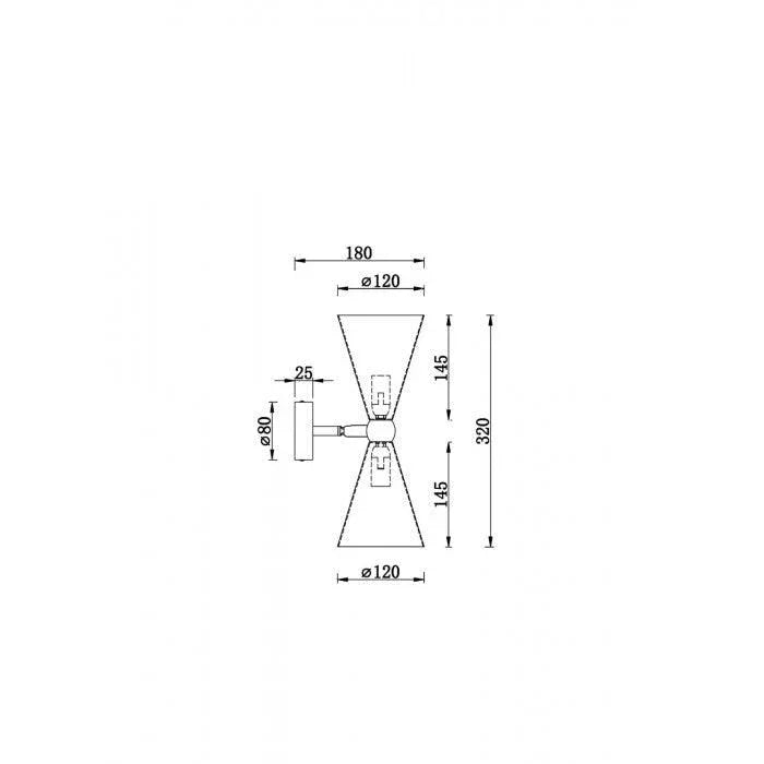 APLICA VESPER MAYTONI 1xE14, ALB/AURIU, MOD108WL-02WG - PARIS14A.RO