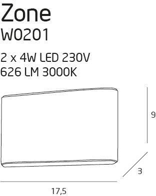 Aplica ZONE MARE MAXLIGHT W0201 - PARIS14A.RO