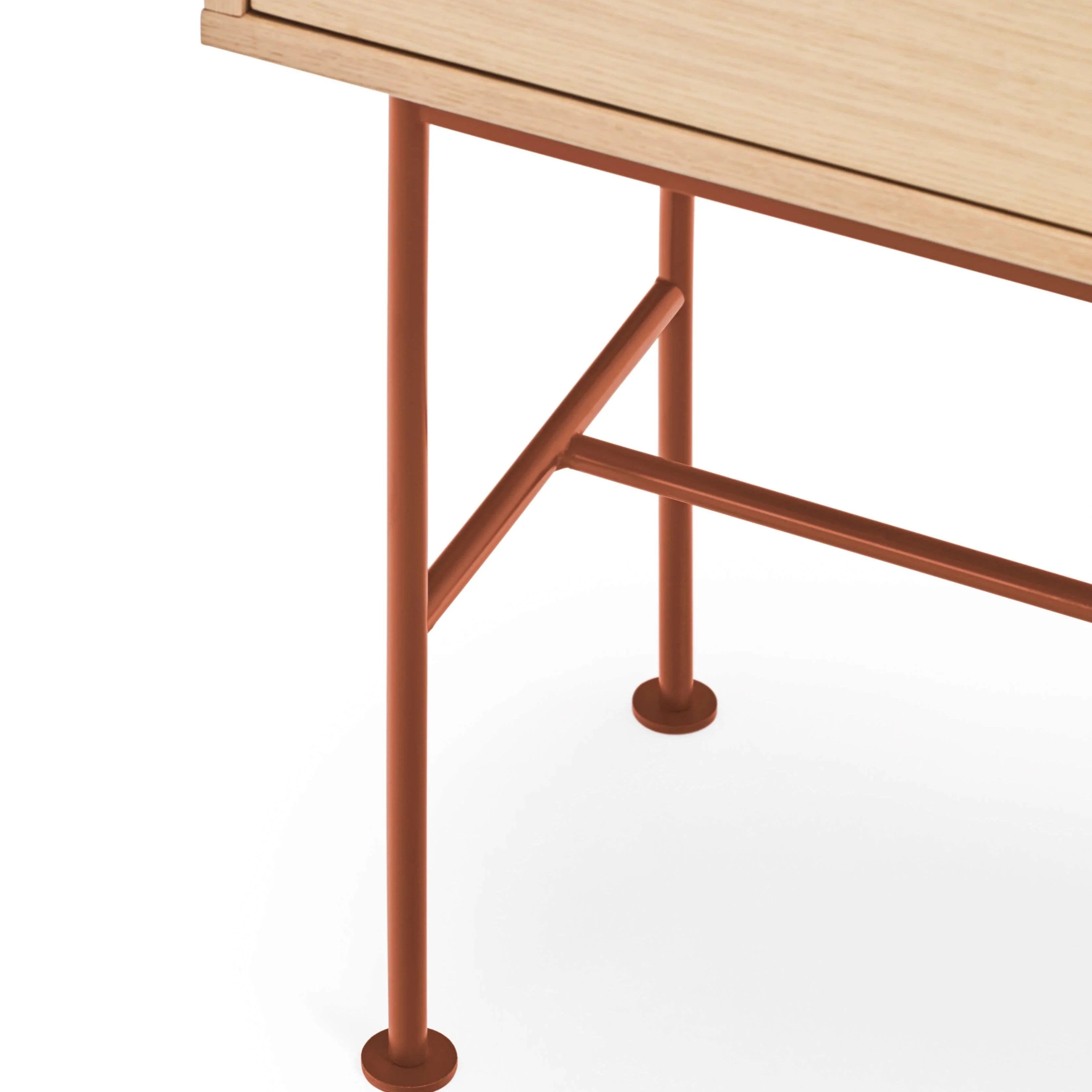 Bănc de televiziune 1d2dr stejar/cărămidă - PARIS14A.RO