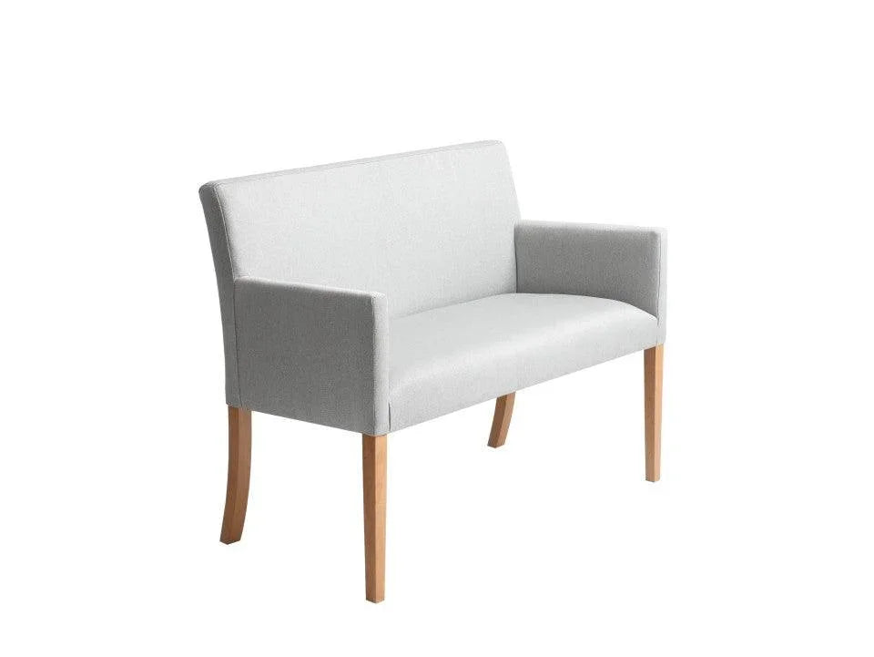 Banca gri din textil si lemn 110 cm Wilton Custom Form - PARIS14A.RO