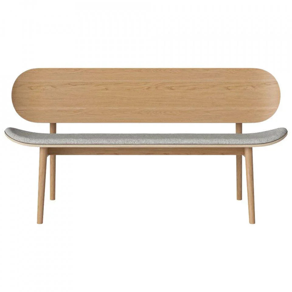 Banca maro/gri melanj din lemn si textil 160 cm Dune Bolia - PARIS14A.RO