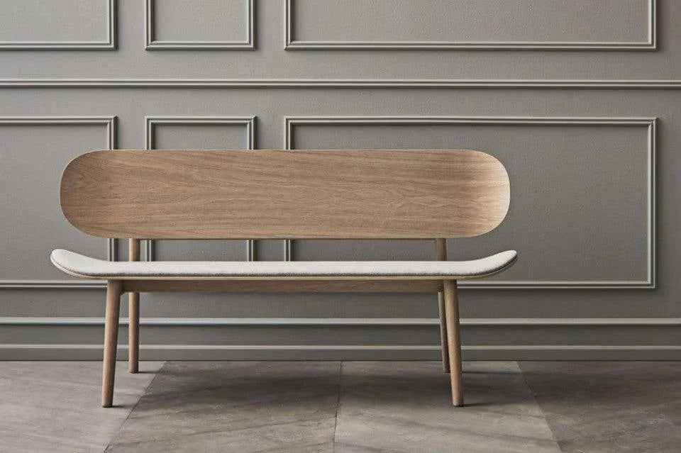 Banca maro/gri melanj din lemn si textil 160 cm Dune Bolia - PARIS14A.RO