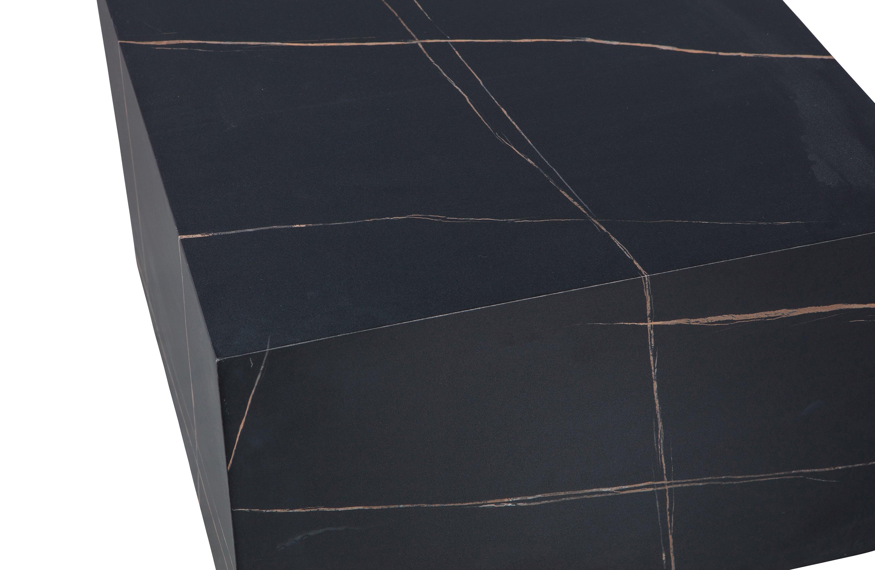 Benji Coffeetable Marmerlook Black 60x60 - PARIS14A.RO