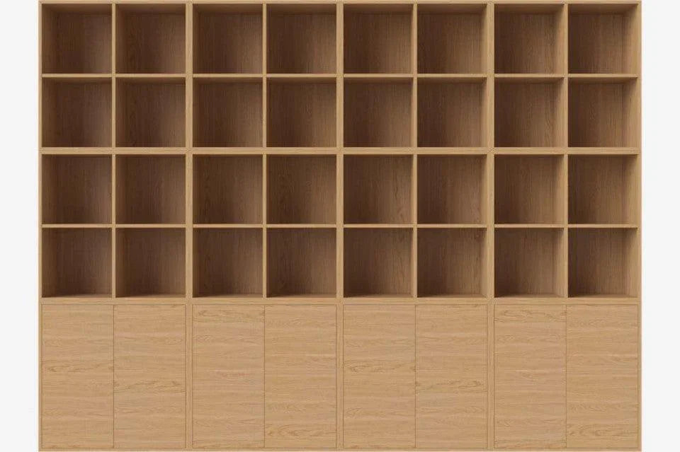 Biblioteca maro din lemn 210 cm Combination Large Bolia - PARIS14A.RO