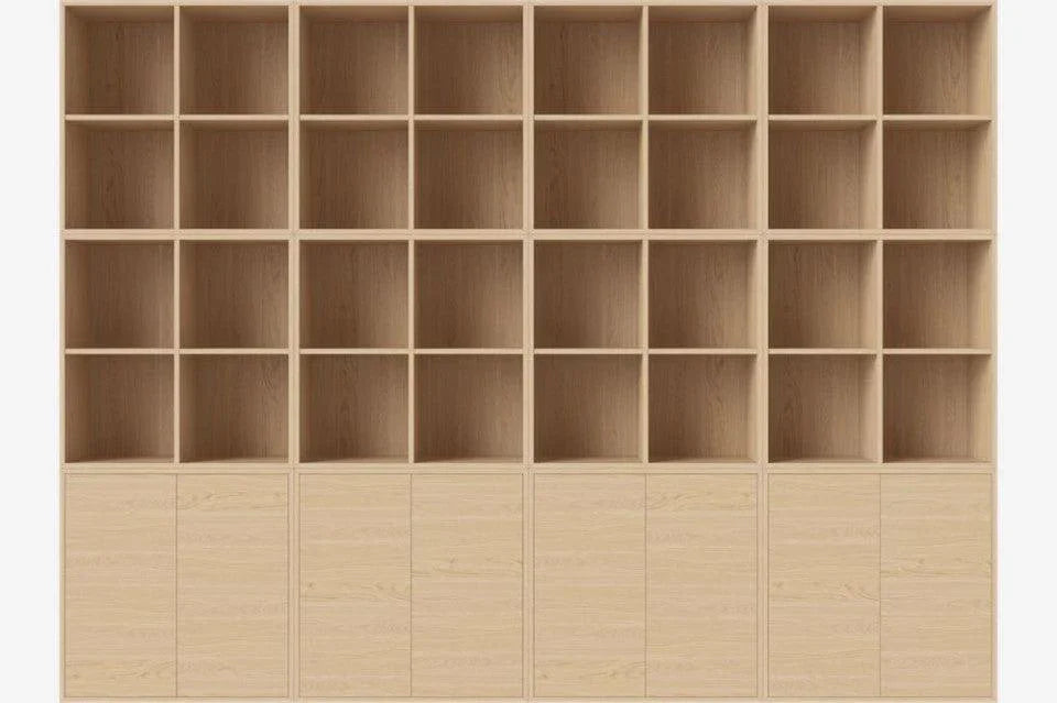 Biblioteca maro stejar din lemn 210 cm Combination Large Bolia - PARIS14A.RO