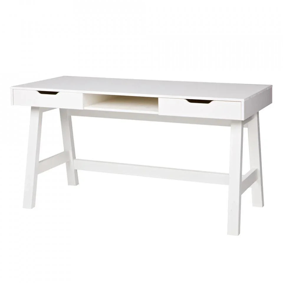 Birou alb din lemn de pin 62x140 cm Nikki - PARIS14A.RO