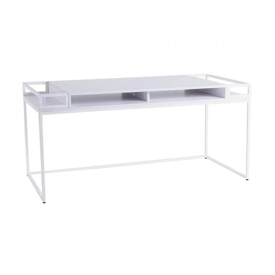 Birou alb din metal 78x140 cm Kala Custom Form - PARIS14A.RO