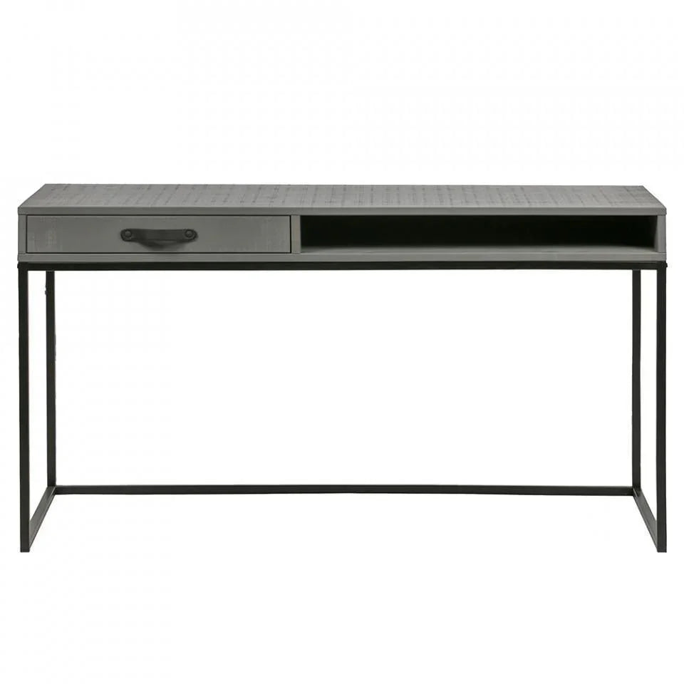 Birou gri din lemn de pin 58x130 cm Morris - PARIS14A.RO